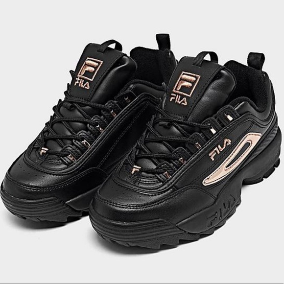 Fila Shoes - FILA Disrupter 2 metallic flag rose gold and black size 6.5